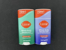 2x Lume Smooth Solid Whole Body Deodorant MIXED SCENT 2.6 oz - NEW