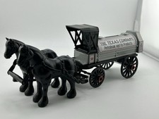 1991 ERTL Texaco Horse and Tanker Die Cast Metal Coin Bank New