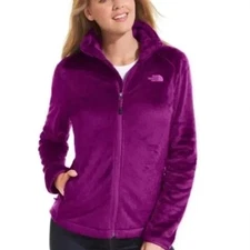 The North Face Womens Fleece Jacket Purple Full Zip Warm Cozy Size Large