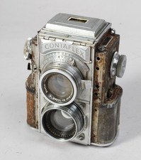 1935 ZEISS IKON CONTAFLEX 35MM TLR W 5CM F/2 SONNAR FOR PARTS OR REPAIR