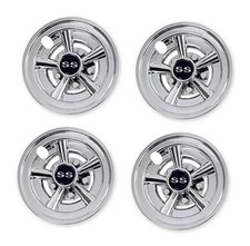 Golf Cart SS Wheel Covers Hub Caps for Most Golf Carts 8 inch Set of 4 Silver