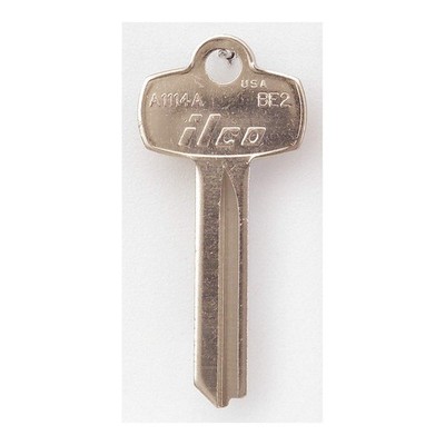 KABA ILCO A1114A-BE2 Key Blank,Brass,Type BE2,7 Pin,PK10 1GAR5