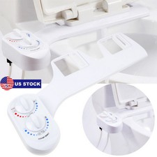 Bidet Fresh Water Spray Kit Non Electric Toilet Seat Attachment Hot Cold Wash US
