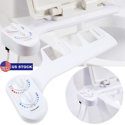Bidet Fresh Water Spray Kit Non Electric Toilet Seat Attachment Hot&Cold Wash US