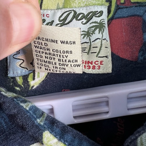 Big Dogs Cocktails & Palm Trees Linen Button Shirt Mens Sioze 4XL Blue - Picture 5 of 7