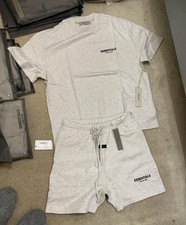 Essentials Fear of God Gray 2-Piece Set LG T-Shirt  Shorts Drawstring Logo