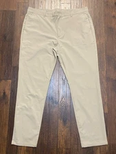 Fresh Clean Threads Hybrid Tech Chino Pants Mens 40x32 Khaki Stretch Golf Casual