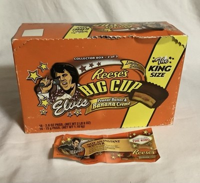 Elvis Presley Reeses Peanut Butter + Banana Crème Candy Bar Empty Commercial Box