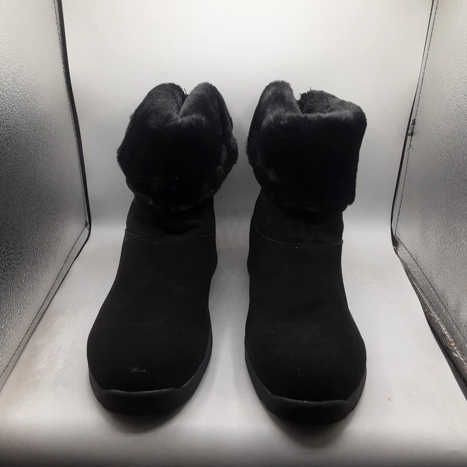 Botas Muk Luks Ariel para mujer 11W negras gamuza piel sintética E109 Foto 2 de 4