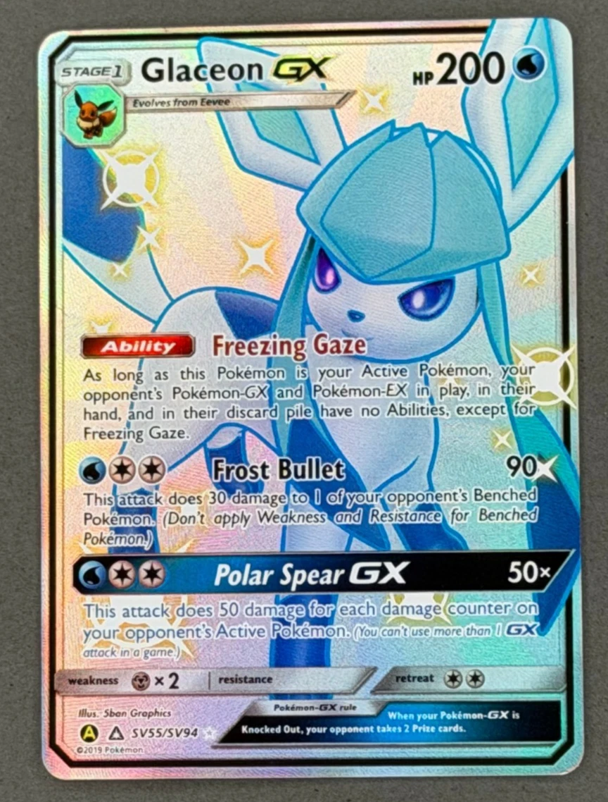 shiny glaceon pokemon card Pokmon Game PROMO 270/S-P V EX in play Pokemon Pocket TCG Trading Card