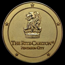 Arlington, Virginia Ritz Carlton Pentagon City Credo Medal Brass 44mm