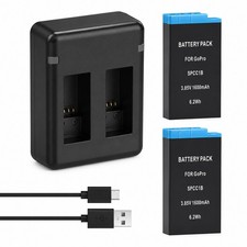 Upgraded 2-Pack Batteries for GoPro Max 360 Camera with 2-Channel USB Charger
