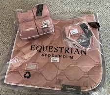 Coussin de dressage complet équestre Stockholm rose perle + bonnet + polos neuf avec étiquette !