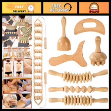 8-in-1 Wood Therapy Massage Tools Set, Gua Sha  Lymphatic Drainage Massager, Bo