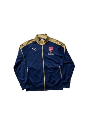 ウェア PUMA Arsenal Track Jacket Mint Navy S Puma Arsenal Full Zip Blue / Yellow Warm Up Training Track Jacket