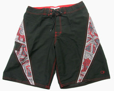 Op Board Shorts Men's Fixed Waist Swimwear Really Red OP Surf BoardShorts