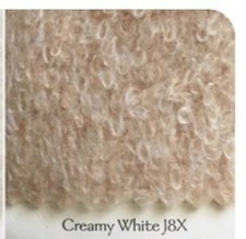 Vintage Kunin Rainbow Shaggy Plush Felt Creamy White Tan Fat Quarter 18x22 Bear