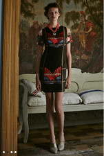 Ranks Gill Anthropologie Fanned Vignette Shift dress size 4