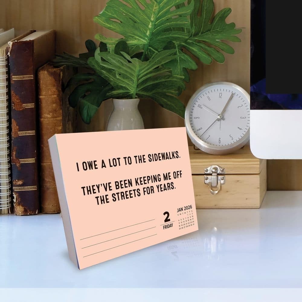 Willow Creek Press, Pun Intended 2026 Desk Calendar, 6.18'' X 5.43'', Daily Cale