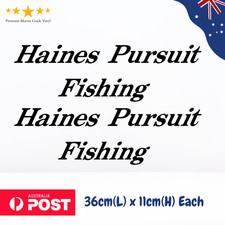 Haines Pursuit Fishing Decal Boat Stickers Marine Vinyl v3 - Set of 2