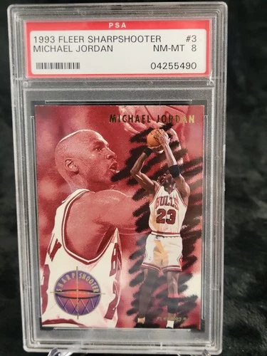 1993-94 Fleer SharpShooter #3 Michael Jordan Chicago Bulls PSA 8 Legend HOF GOAT