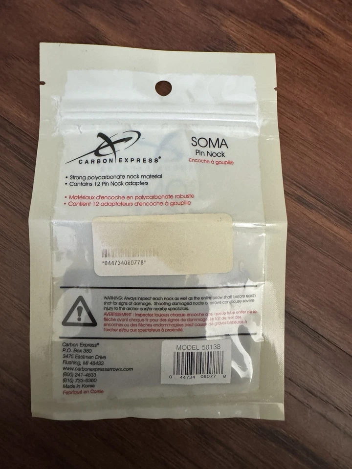 Carbon Express Soma Pin Nock #1 Yellow Fits 12-18 Strand Strings - Image 2 of 2