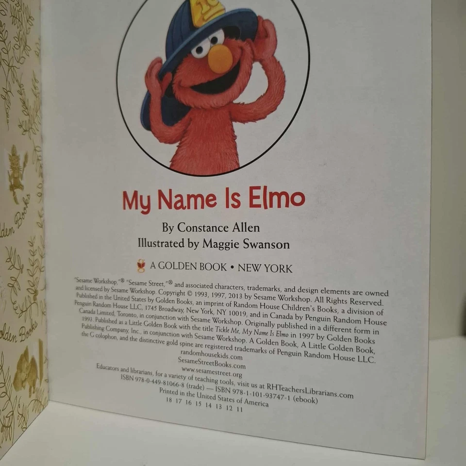 My Name is Elmo - 2013 - Pequeño libro dorado vintage - En muy buena condición Foto 3 de 4