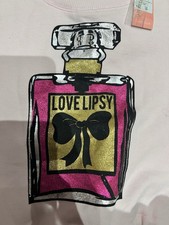 Brand New With Tags Lipsy London Glitter Perfume Bottle Jumper Size 10