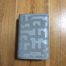 Diesel Men Trifold Wallet Gray Logo Pattern Luxury Compact Small Classic Stylish
