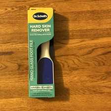 Dr. Scholl's Nano Glass Foot File Washable Reusable Hygienic Blue White