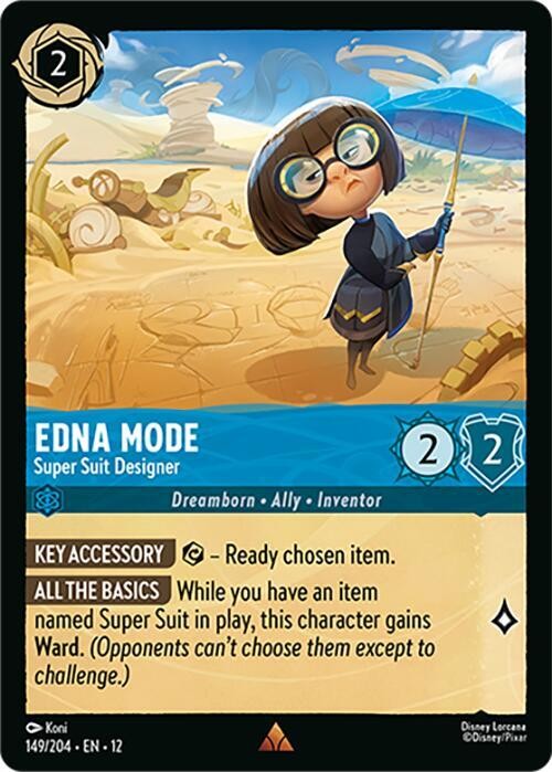 Edna Mode - Super Suit Designer - Wilds Unknown #149/204 - NM - Disney Lorcana