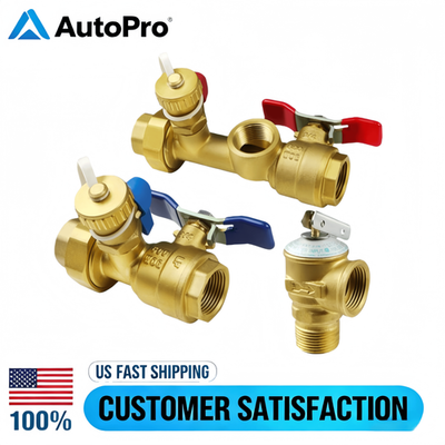 #ad 3 4quot; Tankless Water Heater Isolation Valve Kit Pressure Relief CSA approved US $53.99