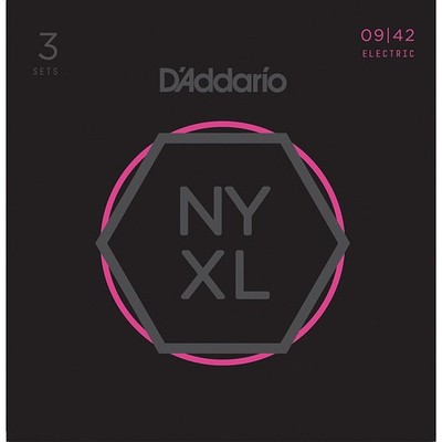 Saiten E-Gitarre D'Addario NYXL0942-3P 3-Pack Gitarrensaiten E- Gitarre NEU