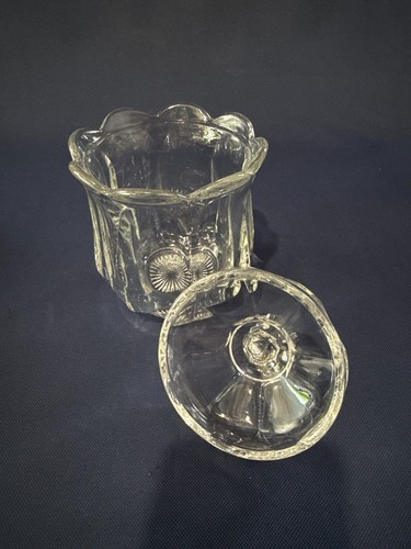 Anfang 20. Jahrhundert Heisey Klarglas Zuckerdose & Deckel COLONAIL um 1909 - 1924 - Bild 2 von 8
