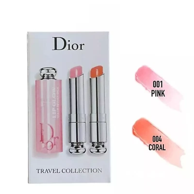 DIOR Addict Lip Glow Duo Pink 001& Coral 004 Set