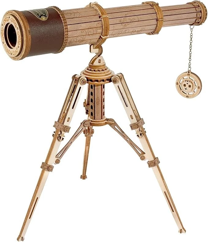 ROBOTIME Monokular Teleskop 3D Puzzle Holz Gebäude Modell  Erwachsene Geschenk - Bild 2 von 4