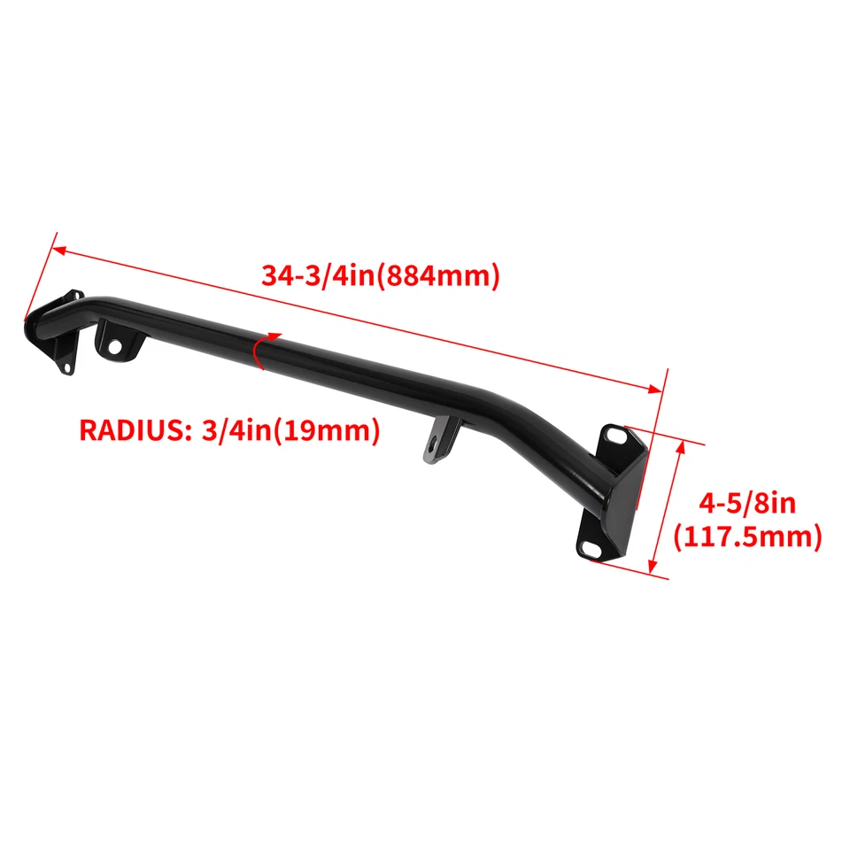 Amortiguador trasero de acero negro tubular soporte travesaño para Chevy 150 210 Bel Air 55-57 Foto 4 de 4