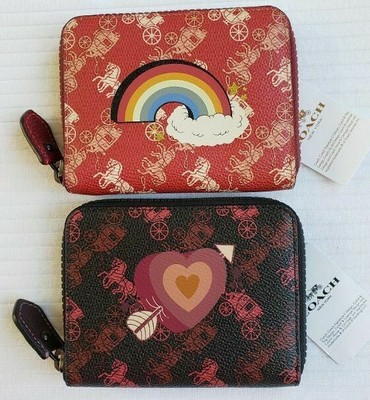 coach zip around wallet small