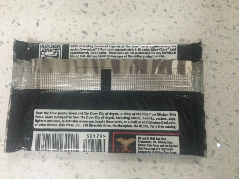 The Crow City of Angels 1996 paquetes sellados tarjetas coleccionables fregadero de cocina prensa Foto 2 de 3