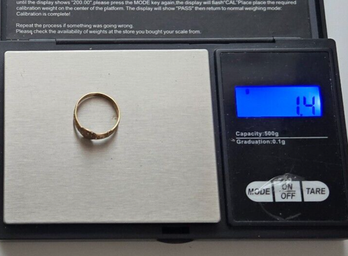 Men's Belt Buckle Gold Keeper Ring 9ct Yellow Gold 375 Hallmarked Ring Size J - Picture 7 of 7