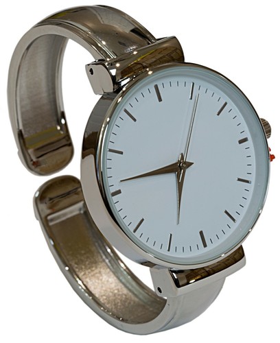 Blekon Collections Womens Elegant Big Dial Silver Stanless Steel Back Cuff Watch - Picture 9 of 10