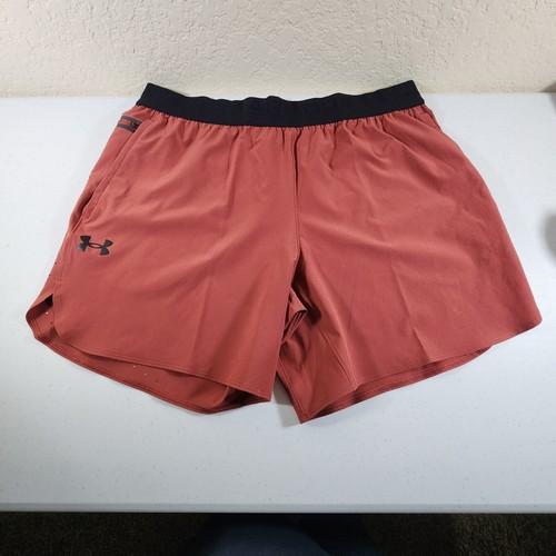 Under Armour Peak Woven Men's XL Shorts Cinna Red/Black X-Large Running - Picture 3 of 9