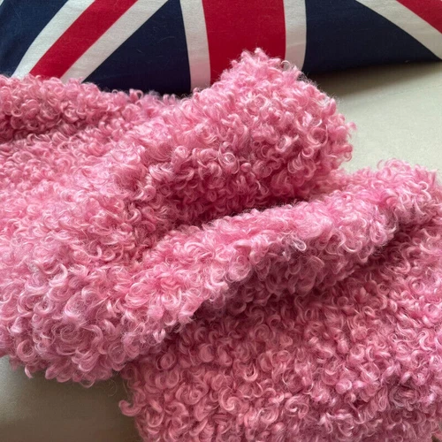 Curly Plush Faux Sherpa Fleece Fabric Furry DIY Toy Doll Material 40 45CM - Picture 28 of 28