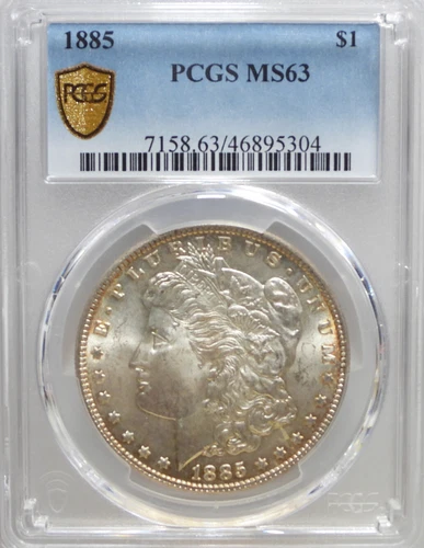 1885 P Morgan Silver Dollar, PCGS MS63, beautiful tone