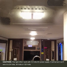 Facon 12V LED RV Ceiling Light with Switch and Sensor for RV Camper Trailer Boat