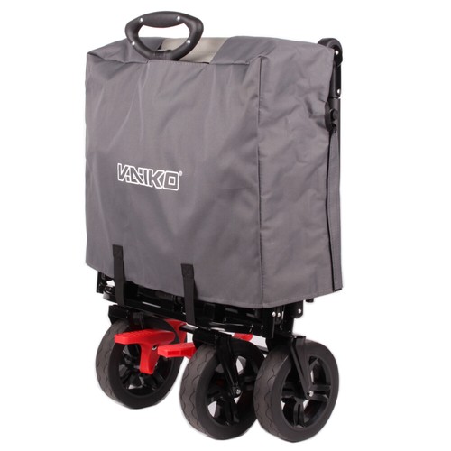 Bollerwagen Faltbar Handwagen Klappbar Gartenwagen mit Dach Transportwagen Gurte - Bild 7 von 9