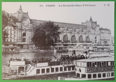 REPRO Postkarte, 1986 (aus der antiken Postkarte) - PARIS, der Bahnhof New Orleans
