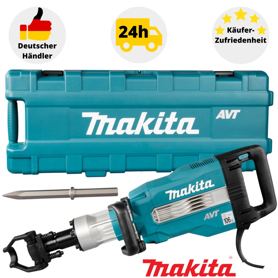 Makita HM1512 Stemmhammer 1850 W Meißelhammer Abbruchhammer Meißeln Koffer