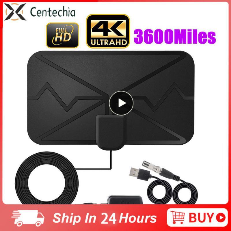 Miles 4K Smart TV Antenna with 25dB Amplifier for DVB-T2 1080P HD Signal Boost-image