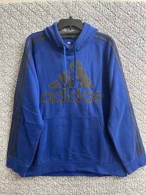 ADIDAS Men's Essentials Fleece Three-Stripe Pullover Logo